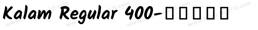 Kalam Regular 400字体转换